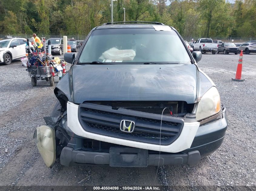 2005 Honda Pilot Ex-L VIN: 5FNYF18625B064968 Lot: 40504098