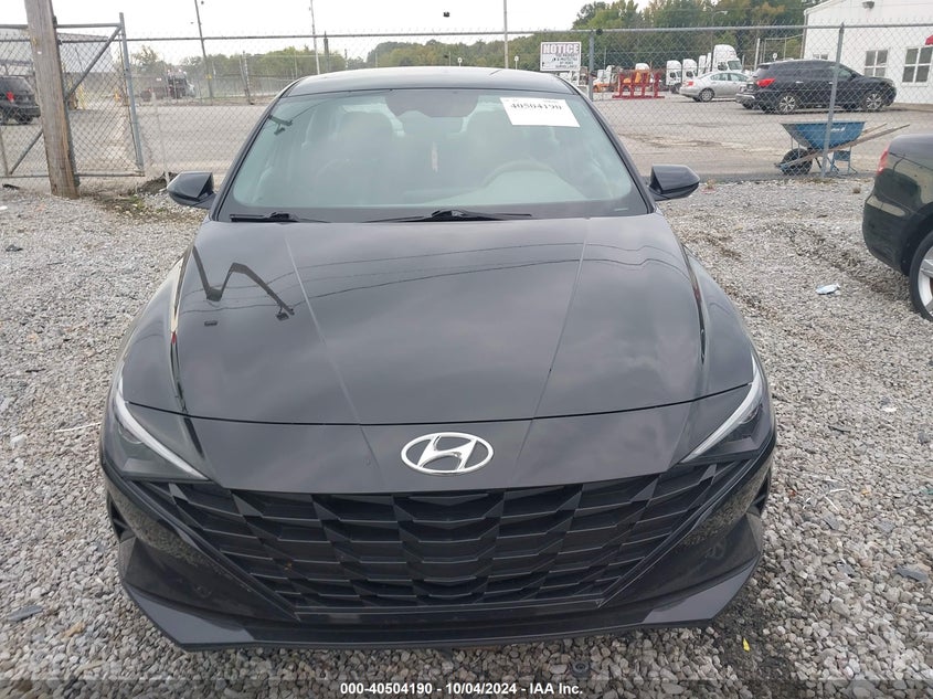 KMHLM4AJ6PU081911 2023 Hyundai Elantra Hybrid Blue