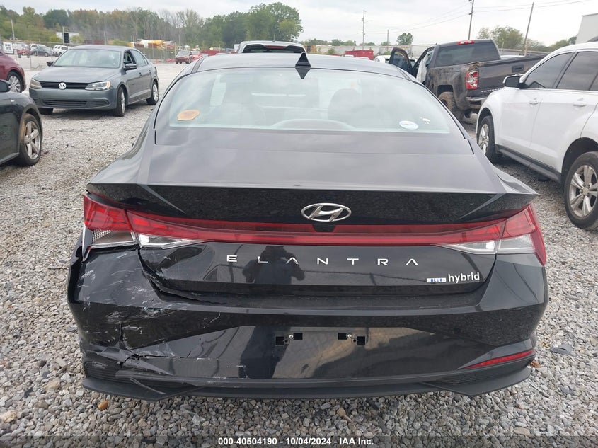 KMHLM4AJ6PU081911 2023 Hyundai Elantra Hybrid Blue