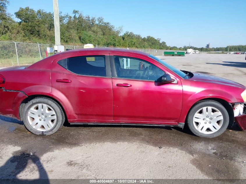 2014 Dodge Avenger Se VIN: 1C3CDZAB6EN200272 Lot: 40504697