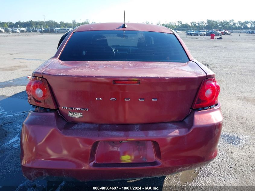 2014 Dodge Avenger Se VIN: 1C3CDZAB6EN200272 Lot: 40504697