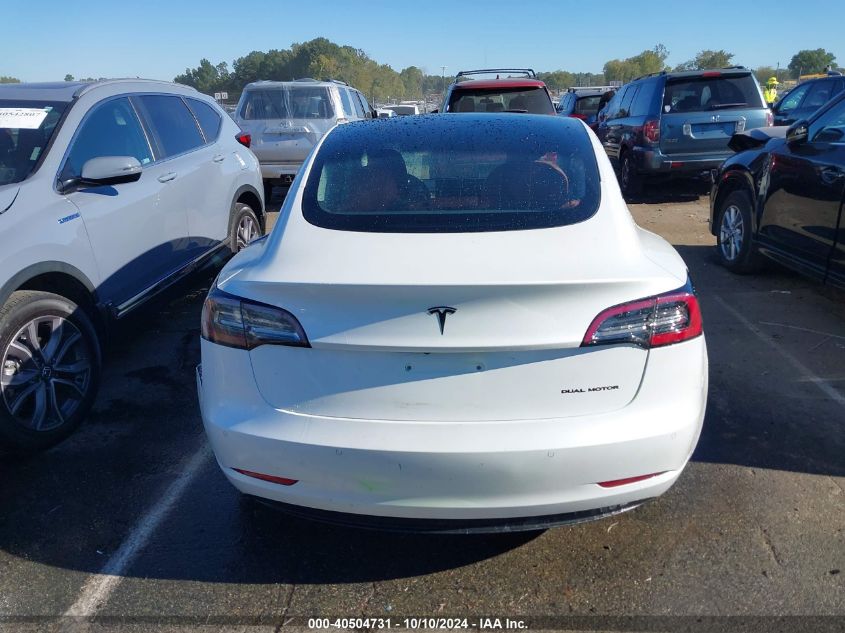 2021 Tesla Model 3 Long Range Dual Motor All-Wheel Drive VIN: 5YJ3E1EB7MF974757 Lot: 40504731