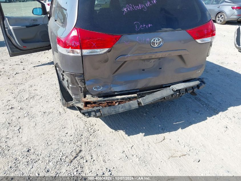 5TDKK3DC7CS194696 2012 Toyota Sienna Le V6 8 Passenger