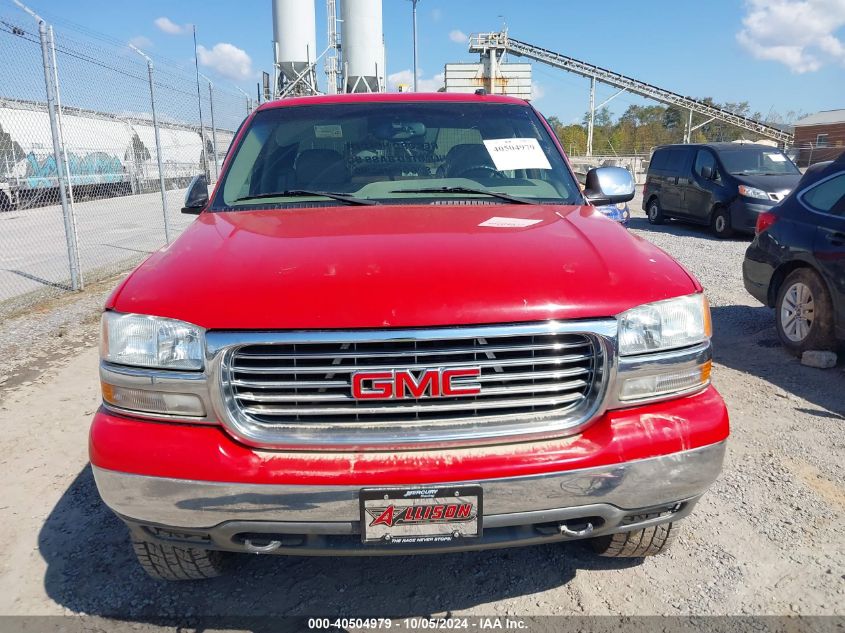 2002 GMC Sierra 1500 Sle VIN: 2GTEK19T221422443 Lot: 40504979