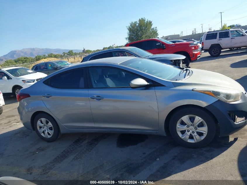 2016 Hyundai Elantra Se VIN: 5NPDH4AE9GH731826 Lot: 40505039