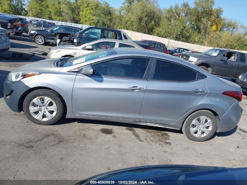 2016 Hyundai Elantra Se VIN: 5NPDH4AE9GH731826 Lot: 40505039