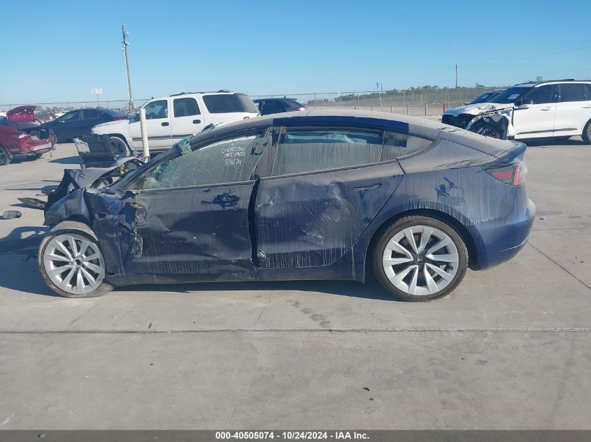 2021 Tesla Model 3 Standard Range Plus Rear-Wheel Drive VIN: 5YJ3E1EAXMF920716 Lot: 40505074