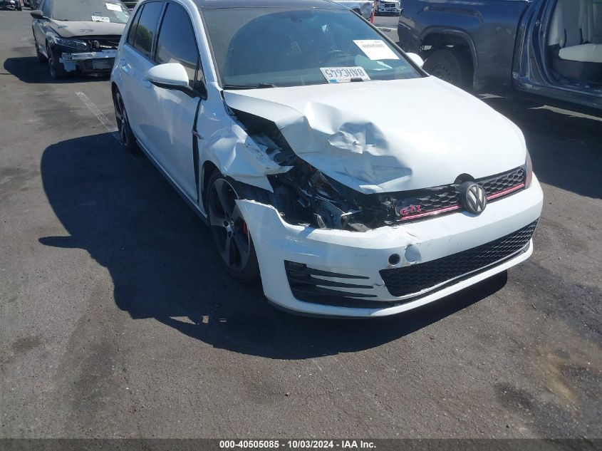 2017 Volkswagen Golf Gti Autobahn 4-Door/S 4-Door/Se 4-Door/Sport 4-Door VIN: 3VW447AU6HM066395 Lot: 40505085