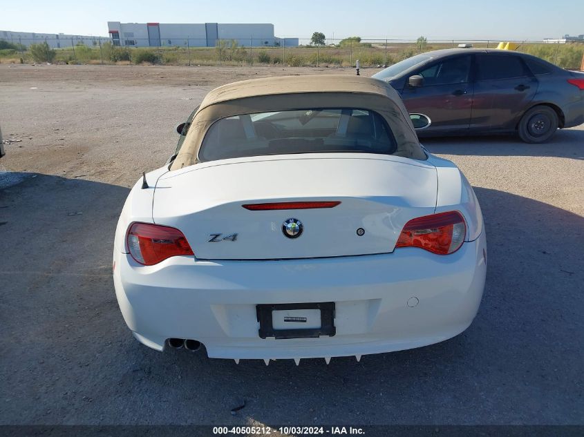 2007 BMW Z4 3.0Si VIN: 4USBU53507LX02713 Lot: 40505212