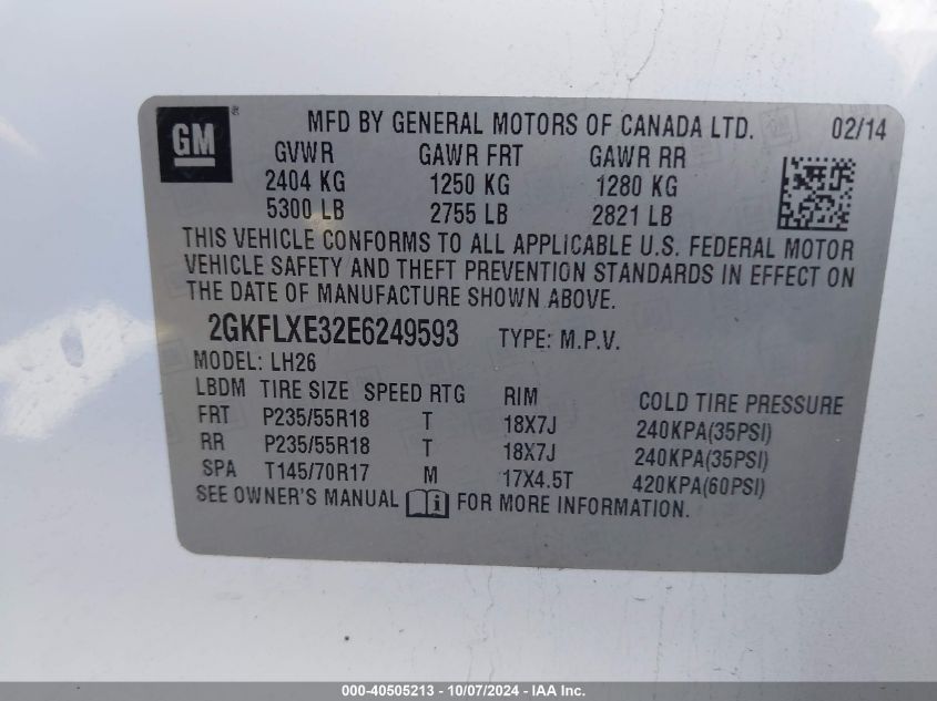 2GKFLXE32E6249593 2014 GMC Terrain Slt-1