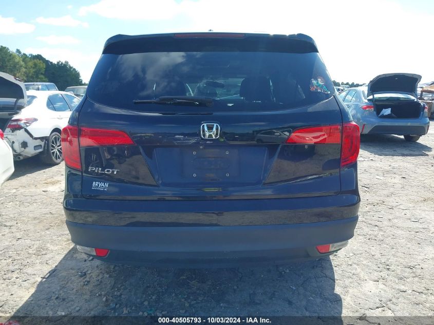 2016 Honda Pilot Ex-L VIN: 5FNY5H87GB0006415 Lot: 40505793