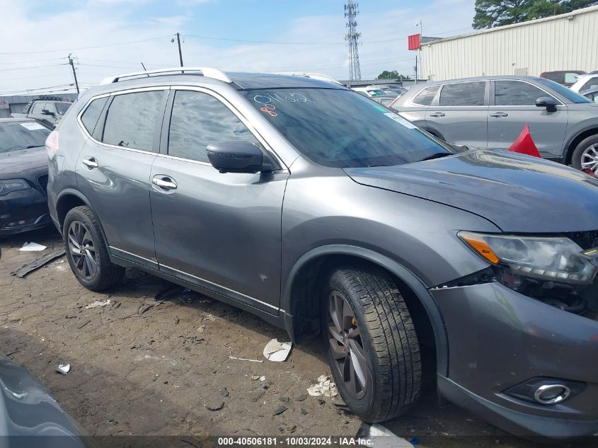 2016 Nissan Rogue Sl VIN: 5N1AT2MV1GC800162 Lot: 40506181