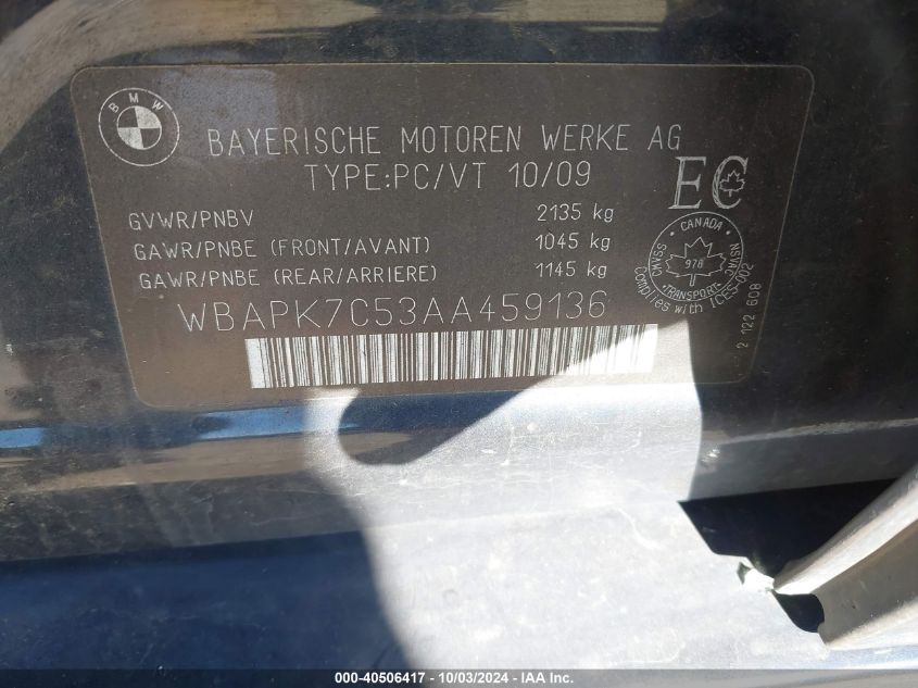 WBAPK7C53AA459136 2010 BMW 328I xDrive