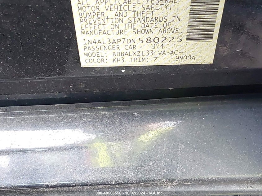 1N4AL3AP7DN580225 2013 Nissan Altima 2.5 Sl