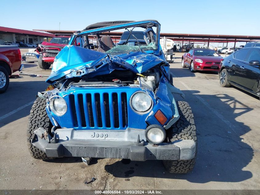 1999 Jeep Wrangler Sport VIN: 1J4FY19S2XP433182 Lot: 40506584