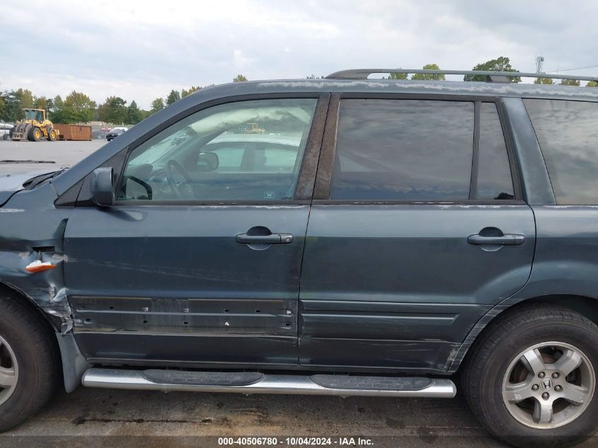 2006 Honda Pilot Ex-L VIN: 5FNYF28536B009878 Lot: 40506780