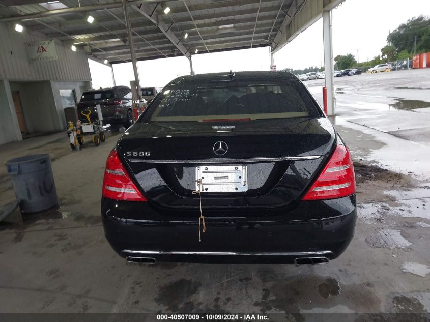 WDDNG7GB9BA416438 2011 Mercedes-Benz S S600