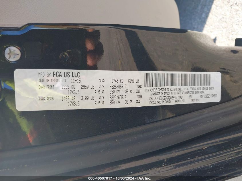 2C4RDGCG7GR202945 2016 Dodge Grand Caravan Sxt