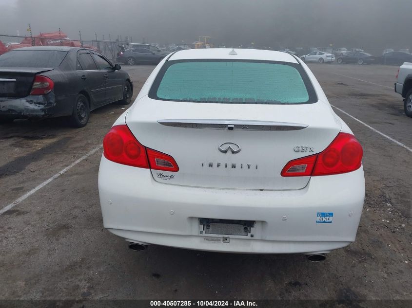 2011 Infiniti G37X VIN: JN1CV6AR9BM350045 Lot: 40507285