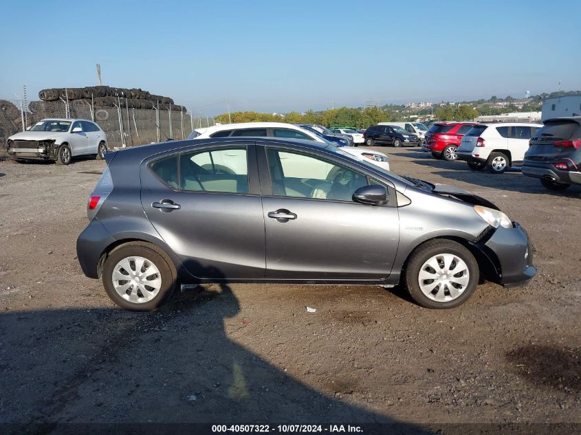 2013 Toyota Prius C VIN: JTDKDTB36D1040525 Lot: 40507322