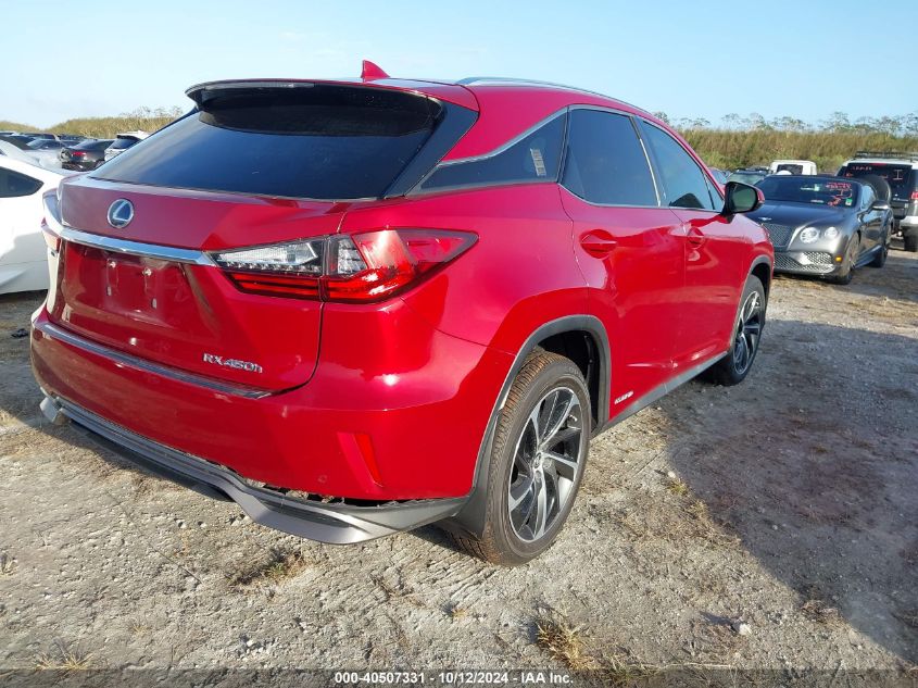 VIN 2T2BGMCA9JC024042 2018 Lexus RX, 450H no.4