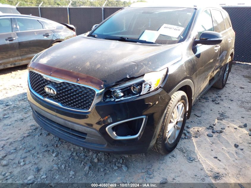 5XYPG4A31JG374414 2018 Kia Sorento 2.4L Lx