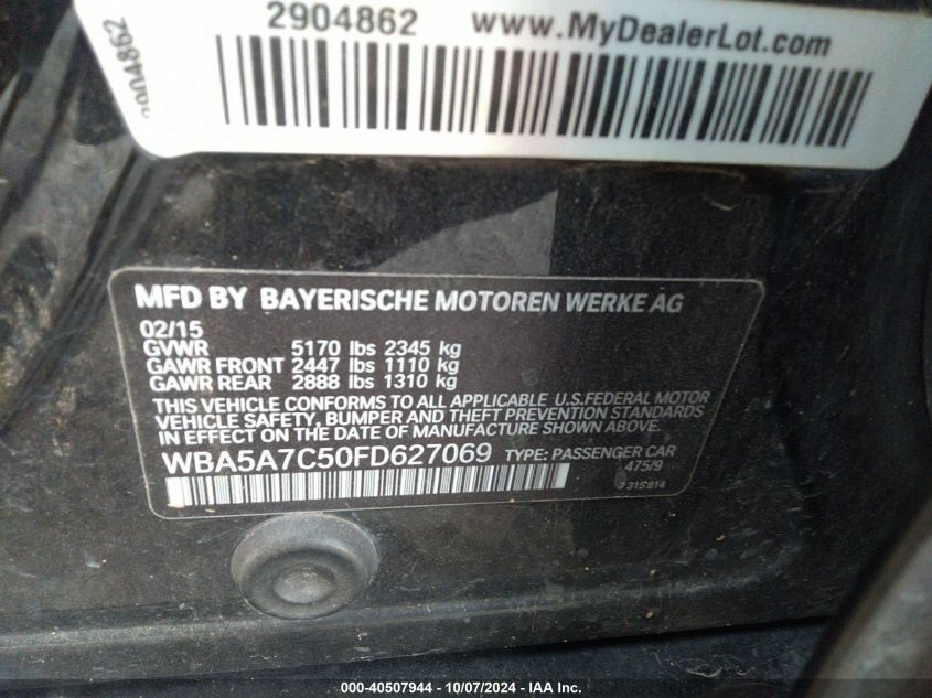 WBA5A7C50FD627069 2015 BMW 528I xDrive