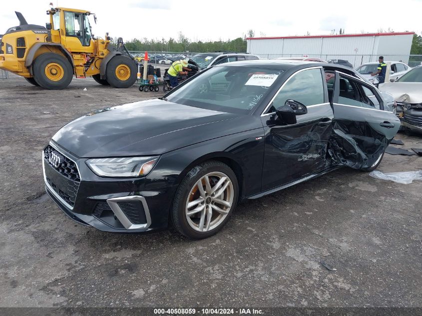 2023 Audi A4 Premium Plus 45 Tfsi S Line Quattro S Tronic VIN: WAUEAAF47PN014166 Lot: 40508059