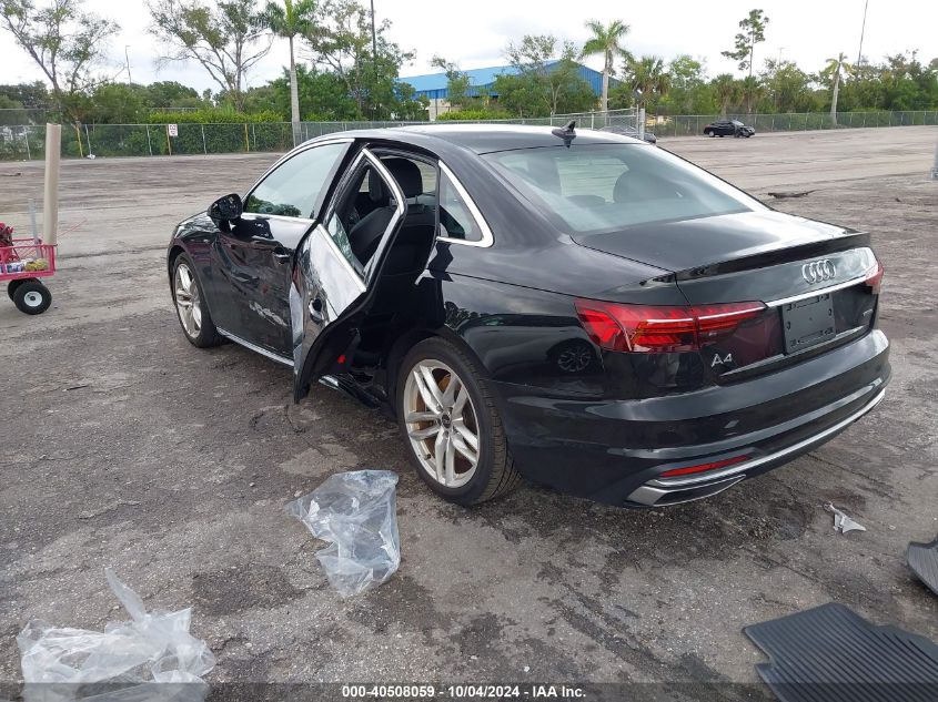 VIN WAUEAAF47PN014166 2023 AUDI A4 PREMIUM PLUS 45 TFSI S LINE QUATTRO S TRONIC