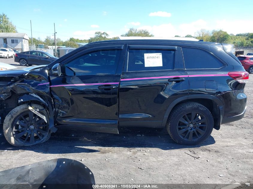 5TDJZRFH5KS962502 2019 Toyota Highlander Se