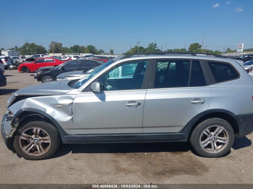 2005 BMW X3 3.0I VIN: WBXPA93465WD08833 Lot: 40508436