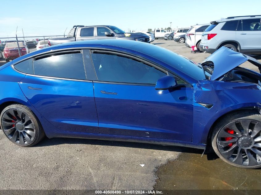 2023 Tesla Model 3 Performance Dual Motor All-Wheel Drive VIN: 5YJ3E1EC5PF654236 Lot: 40508498