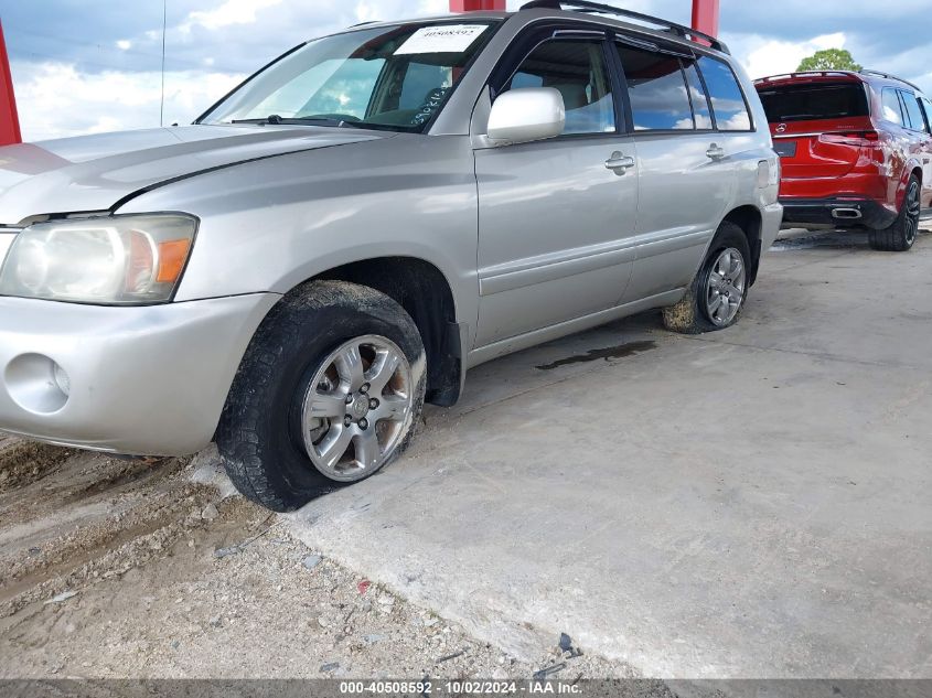 2006 Toyota Highlander V6 VIN: JTEEP21A960165781 Lot: 40508592