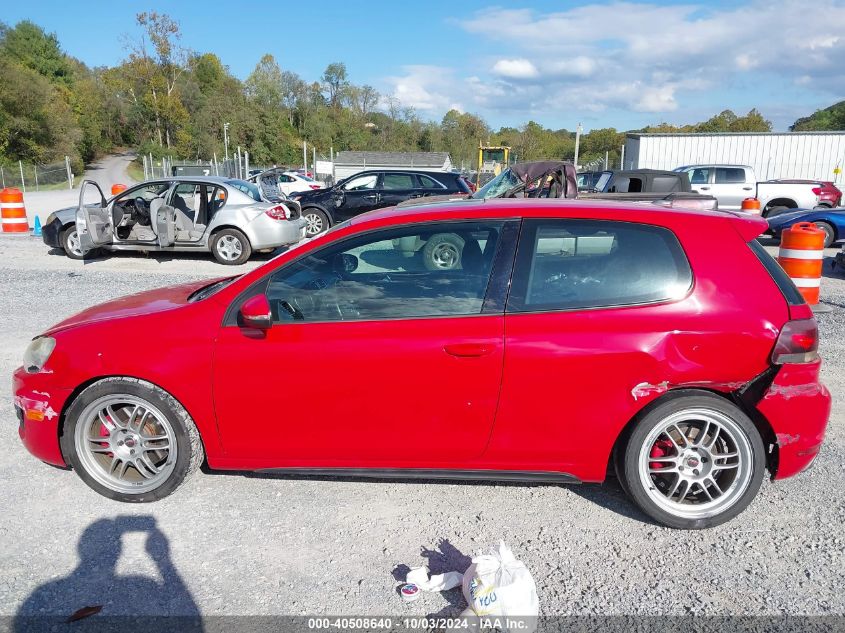 2010 Volkswagen Gti 2-Door VIN: WVWFV7AJ0AW299855 Lot: 40508640