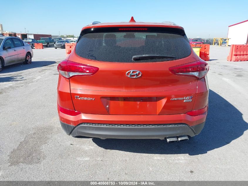 2016 Hyundai Tucson Limited/Sport And Eco/Se VIN: KM8J3CA24GU048161 Lot: 40508753