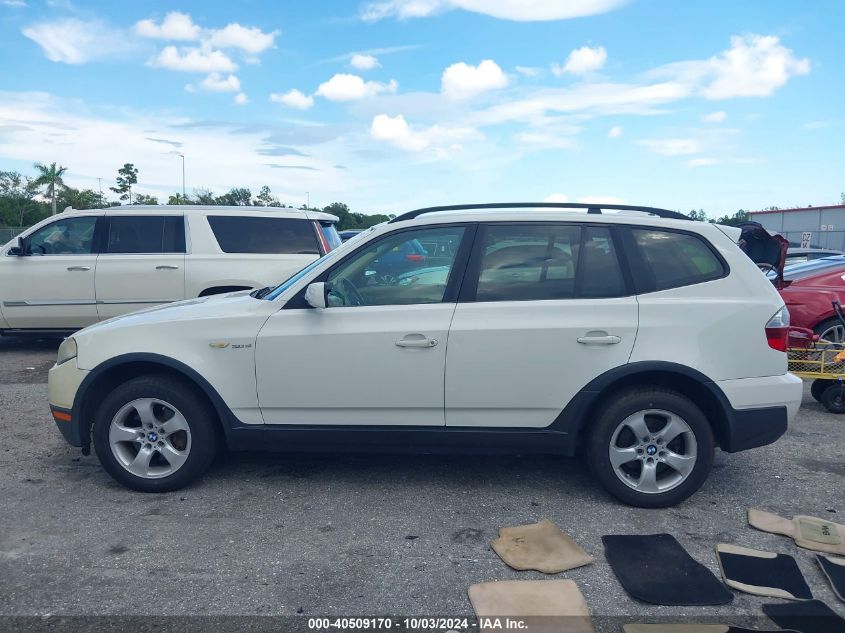 2007 BMW X3 3.0Si VIN: WBXPC93457WF14643 Lot: 40509170