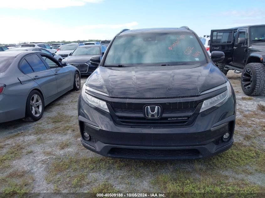 VIN 5FNYF6H77NB025105 2022 Honda Pilot, Awd Black E... no.12