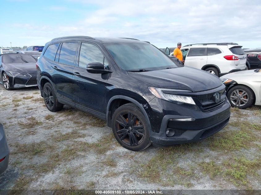 VIN 5FNYF6H77NB025105 2022 Honda Pilot, Awd Black E... no.1