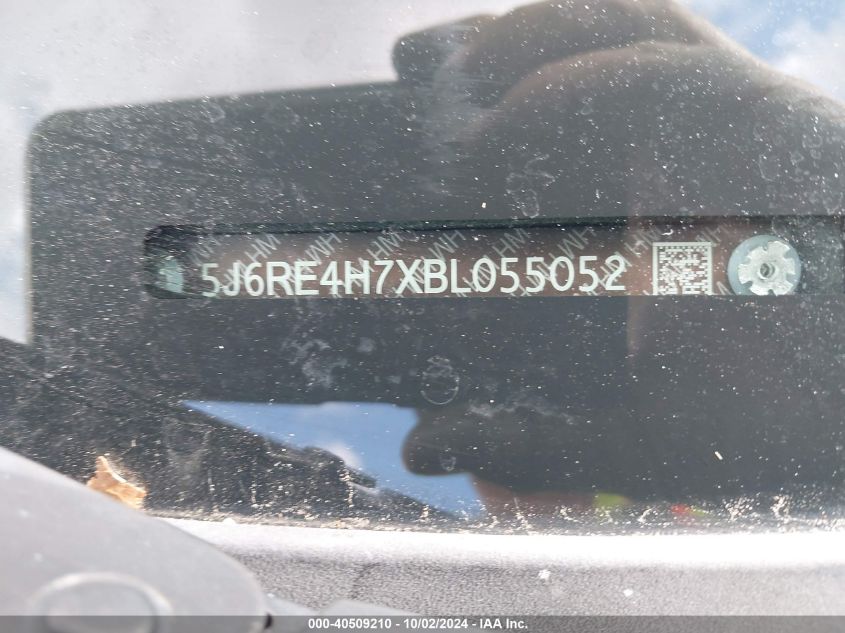 2011 Honda Cr-V Ex-L VIN: 5J6RE4H7XBL055052 Lot: 40509210