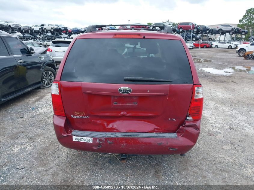 2008 Kia Sedona Lx VIN: KNDMB233286254072 Lot: 40509278