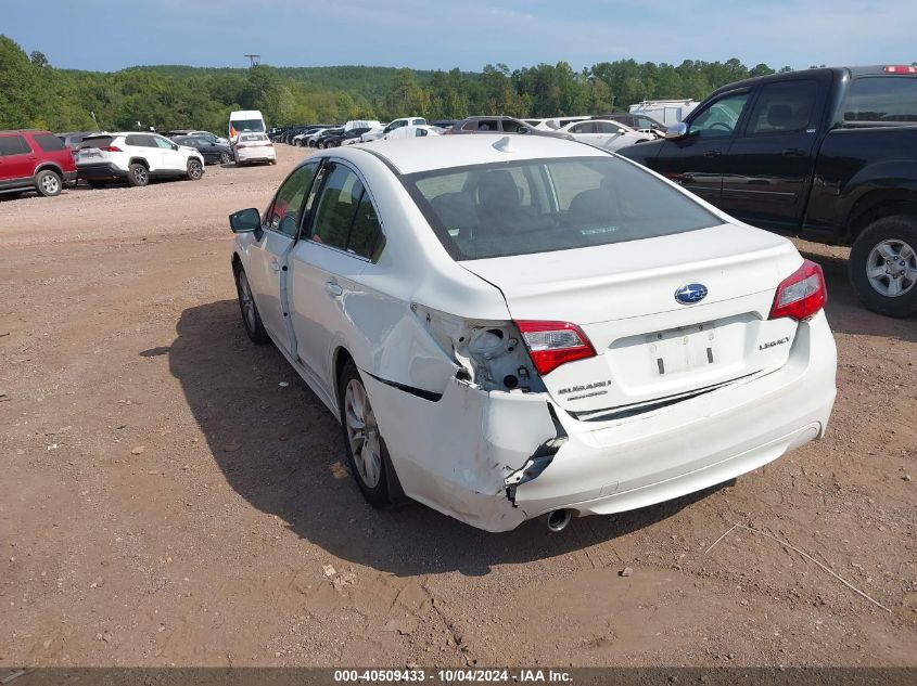 2016 Subaru Legacy 2.5I Premium VIN: 4S3BNBC67G3051249 Lot: 40509433