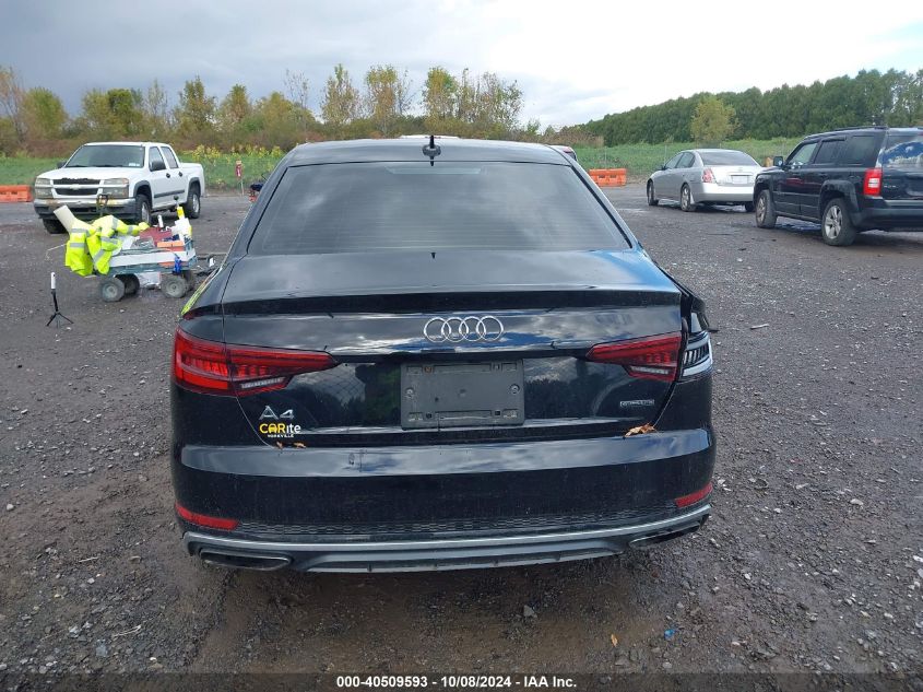 2019 Audi A4 Premium VIN: WAUDNAF44KN020306 Lot: 40509593