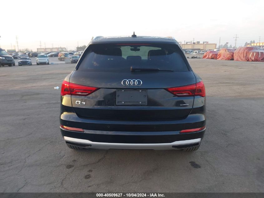 2022 Audi Q3 Premium 40 Tfsi Quattro Tiptronic VIN: WA1AUCF3XN1032767 Lot: 40509627