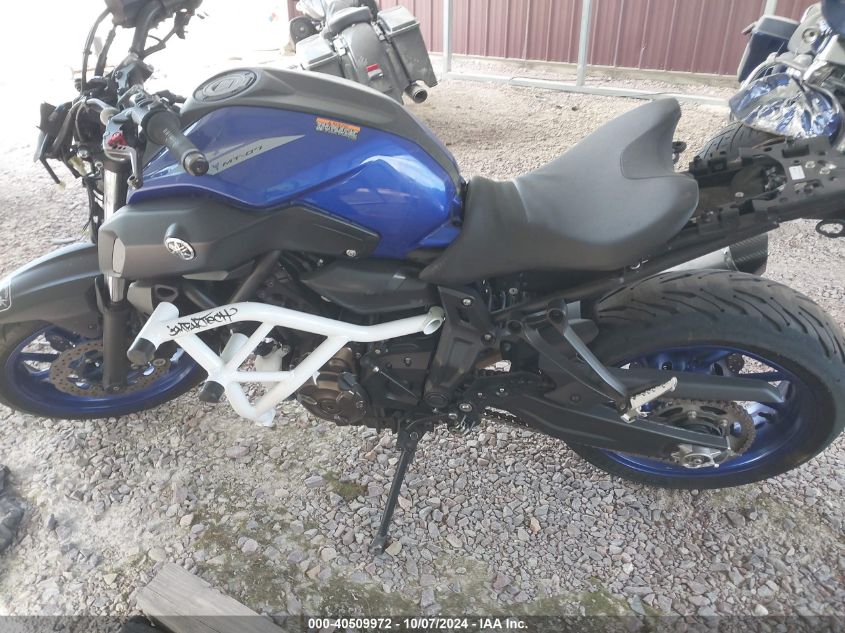 2020 Yamaha Mt07 VIN: JYARM27E5LA006881 Lot: 40509972