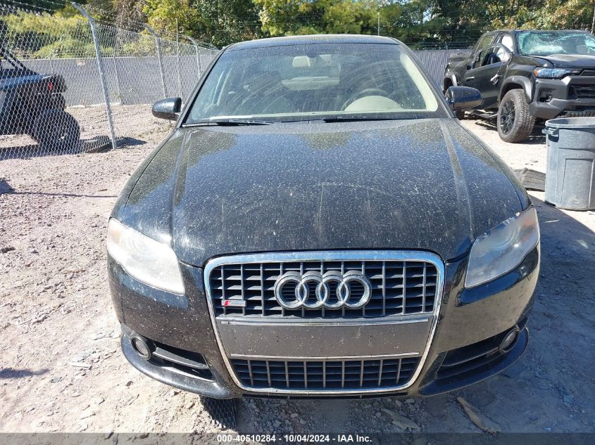 2008 Audi A4 2.0T/2.0T Special Edition VIN: WAUDF78E58A166350 Lot: 40510284