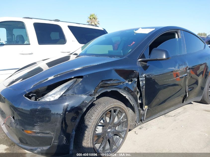 2021 Tesla Model Y Long Range Dual Motor All-Wheel Drive VIN: 5YJYGDEE1MF142665 Lot: 40510596