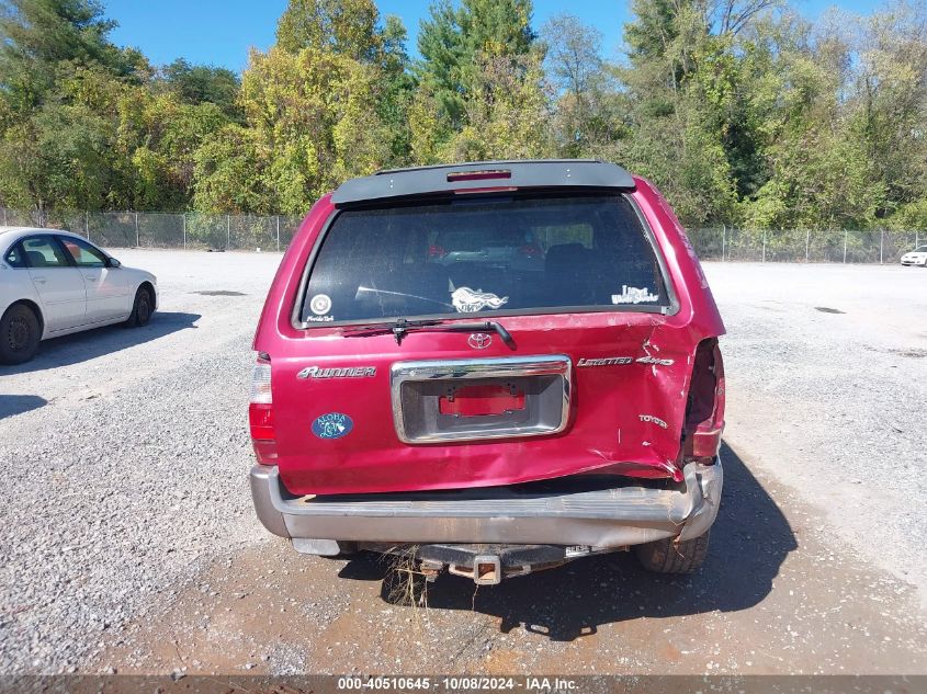 2002 Toyota 4Runner Limited VIN: JT3HN87R029063691 Lot: 40510645