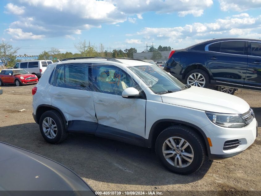 2017 Volkswagen Tiguan 2.0T S VIN: WVGBV7AX8HW512706 Lot: 40510739