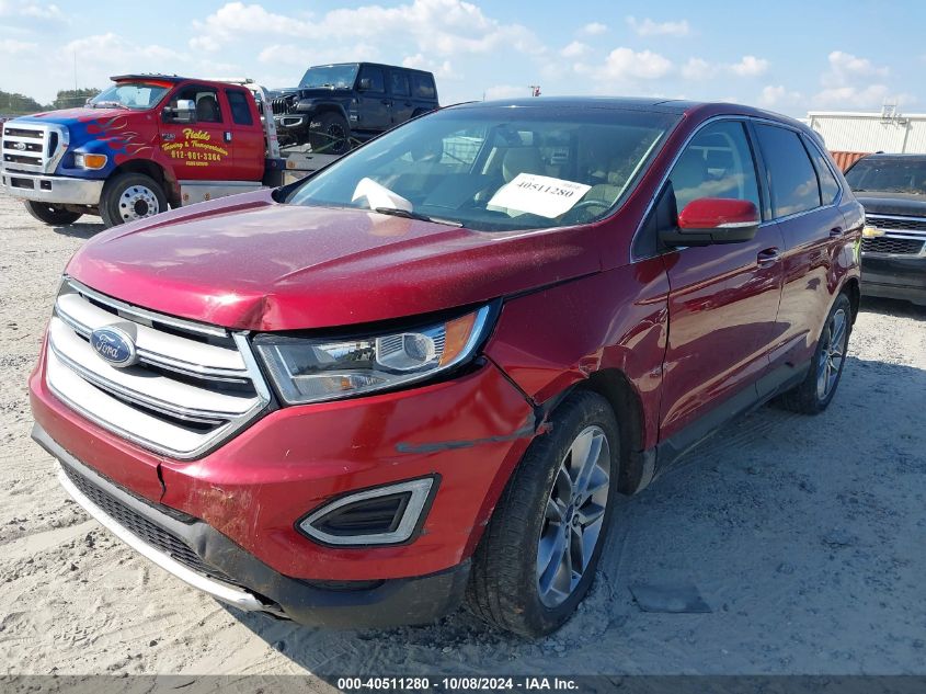 2016 Ford Edge Titanium VIN: 2FMPK3K82GBB25602 Lot: 40511280