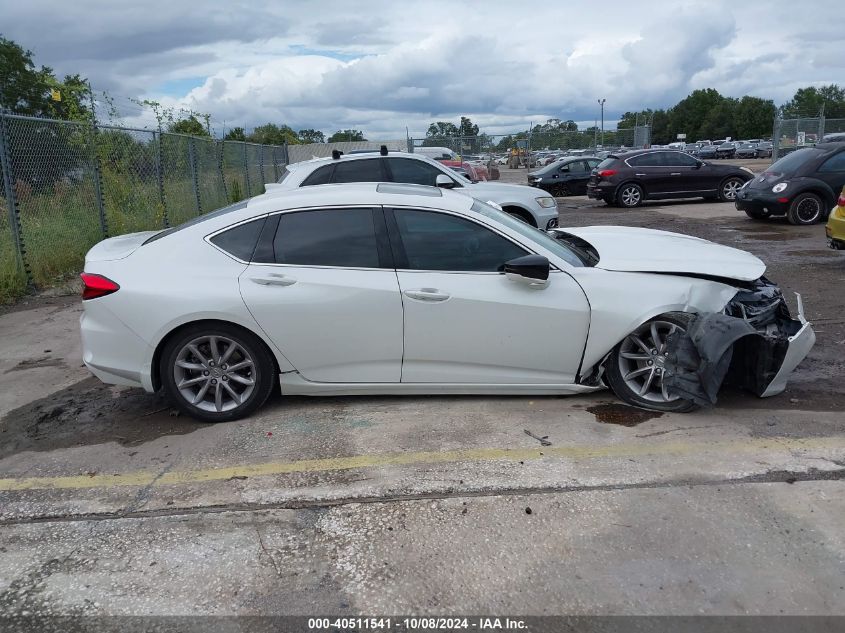 2021 Acura Tlx Standard VIN: 19UUB6F37MA005312 Lot: 40511541